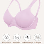 HSIA Bras for Women Minimizer Full Coverage, Plus Size T Shirt Unlined Underwire Smooth Bra, Seamless Cups Joan Ultimate Soft