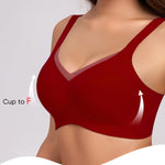 Gailife Crossover Bras for Women No Underwire Wireless Bralettes Seamless Supportive T Shirt Everyday Bras-Red,XL