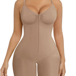 SHAPERX Women's Shapewear Bodysuit Tummy Control Seamless Zip-Up Body Shaper Waist Defining Silhouette,SZ5862-Sienna-2XL