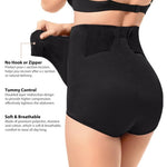 Shymay Postpartum Compression Underwear Tummy Control Panties with Adjustable Belly Wrap C Section Shapewear Girdle for Women (Black, Medium)
