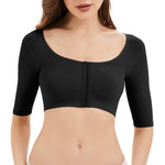 KSKshape Arm Shaper for Women Post Surgery Arm Lipo Compression Sleeves Front Closure Shapewear Bra Posture Corrector Tank Top,Black,M
