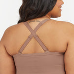 SPANX SPANXsmooth EcoCare Seamless Shaping Longline Bralette - Comfortable Everyday Bralette - Women's Bra with No Underwire - Cafe Au Lait - Medium