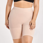 DELIMIRA Women's Tummy Control Shapewear Thigh Slimmer Shorts High Waist Beige Medium