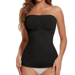 JOYSHAPER Strapless Shapewear Tank Top for Women Tummy Control Shapewear Cami Compression Tube Top Long Strapless Camisole Bandeau Cami Shaper Black S