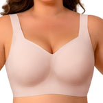 Wireless Minimizer Jelly Bras for Women No Underwire Plus Size Bra with Support Lift Full Coverage Comfortable Seamless Bra