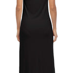 Summienlink Women's Full Slip for Under Dresses Sexy Long Sleeveless Nightgown Cami Dress (Black, Large)