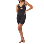 SPANX SPANXshape Invisible Open-Bust Mid-Thigh Bodysuit - Very Black - Medium