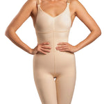 Isavela Womens 2nd Stage Body Suit with Bra Mid Thigh Length with NO Zippers (BB04) (XL, Beige)