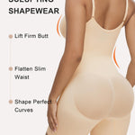 SHAPERX Women's Shapewear Bodysuit Tummy Control Seamless Zip-Up Body Shaper Waist Defining Silhouette,SZ5862-Beige-L/XL