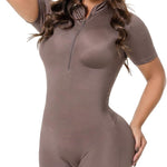 Snatched Body Full Bodysuits for Women's Short Sleeves Jumpsuits | Soft Control Short Shapewear Romper | Body de Mujer