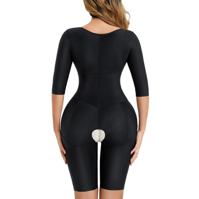 LANCS Shapewear for Women Tummy Control Fajas Colombianas Body Shaper Waist Trainer Post Surgery Compression Garment(Black, Large)