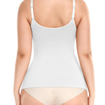Werena Shapewear Cami With Built-in Bra Compression Tanks for Women Shaping Camisoles Tummy Control Tank Tops(#A White, XX-Large)