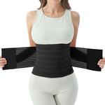 Trendyline Postpartum Belly Band for Women: Abdominal Binder Post Surgery Stomach Compression Support Belt - Post Partum Waist Girdle C Section Recovery Wrap Black