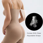 SHAPERX Strapless Shorts Bodysuit for Women Tummy Control Shapewear Seamless Sculpt Body Shaper with Removable Straps
