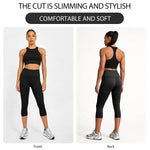 High Waisted Capri Leggings for Women,Tummy Control Yoga Capri Leggings,Workout Compression Capri Leggings,High Waisted Capris for Women,Capri Yoga Pants,Squat Proof Non See-Through(X-Large,Black)