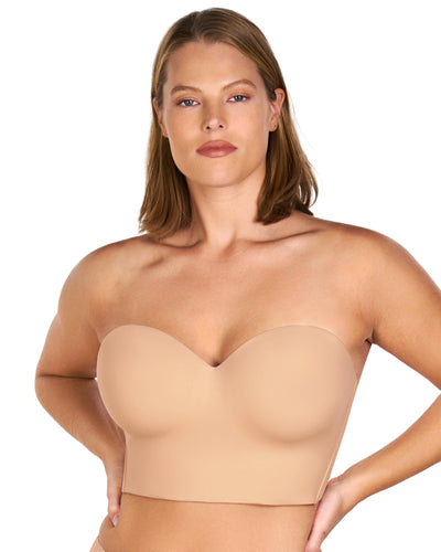 HSIA Longline Strapless Bra for Women, Anti-Slip Support Corset for Large Bust Convertible Bustier Bandeau for Big Breasts