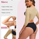 JOYSHAPER Upper Arm Shaper for Women Posture Corrector Tops Compression Sleeves Slimming Sleeves