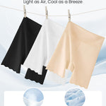 FRESBEIT Cooling Slip Shorts for Under Dress Women Anti Chafing Seamless High-Wasited Shapewear Short Workout Biker Shorts