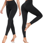 FULLSOFT Buttery Soft Black Leggings for Women - High Waisted Tummy Control No See Through Workout Clothes for Women Yoga Cycling Spandex Tights Butt Lifting Pants Fitness Clothing(Black,L-XL)