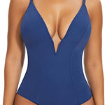 SHAPERIN Bodysuit for Women Shapewear Tummy Control Deep V Neck Plunge Sleeveless Backless Thong Body Suit Tank Top