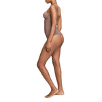 SPANX ASSETS High Waist Thong - Seamless Shapewear - No-Show Tummy Support - Silicone Grip - Lightweight Sculpting - Café Au Lait - Medium