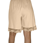 Underworks Pettipants Cotton Knit Culotte Slip Bloomers Split Skirt 9-inch Inseam X-Large-Beige