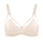HSIA Minimizer Bras for Women Large Bust Full Coverage Lace Plus Size Bra - Mermaid Scales Light Pink