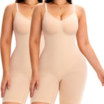 Women's Seamless Shapewear Tummy Control Bodysuit Body Shaper V Neck Seamless Butt Lifter Full Shaping Bodyshapers