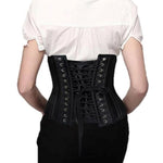 SHAPERX Women's Waist Training Corsets Underbust Heavy Duty 26 Steel Boned Hourglass Silhouette Body Shaper, SZ1908-Black-M