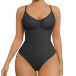 FeelinGirl Shapewear for Women Tummy Control Bodysuits Seamless Shapewear Bodysuit Thong Body Suit Going Out M-L