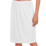 Wikoan Half Slip for Women Under Dress Basic Slips Dress Super Soft Modal Underskirt for Under Dresses,White,L