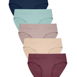Kindred Bravely Women's Sustainable Brief Panty 5 Pack | Comfortable Maternity & Postpartum Underwear (Assorted, Medium/Large)