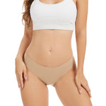 Medaling Seamless Underwear for Women No Show Wave Edge Low Rise Bikini Breathable Comfortable Soft Panties 6 Pack (A, Medium)