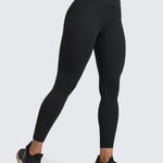 CRZ YOGA Secretsculpt Butterlift Workout Leggings 25" - No Front Seam High Waisted Womens Yoga Pants Booty Scrunch Butt Black Medium