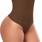 Werena Tummy Control Thong Shapewear for Women High Waisted Body Shaper Panties Shaping Thong Girdle Underwear