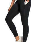 Ewedoos Leggings with Pockets for Women High Waisted Athletic Workout Compression Leggings Tummy Control Yoga Pants Women Black