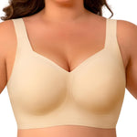 Wireless Minimizer Jelly Bras for Women No Underwire Plus Size Bra with Support Lift Full Coverage Comfortable Seamless Bra