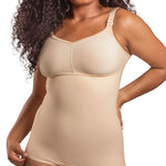 Isavela Body Suit Panty Length Plastic Surgery Compression Garment w/Bra (BB02) (2XL, Beige)