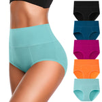 OLIKEME High Waisted Tummy Control Underwear Womens Soft Breathable Cotton Panties Plus Size Ladies Postpartum Briefs