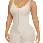 YIANNA Fajas Colombianas Moldeadoras Postpartum Shapewear Tummy Control for Women Full Body Shaper Butt Lifter Compression Garment with Zipper Crotch, YA7283-Beige-2XL