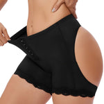 Jinnhelun Butt Lifter Shapewear Boy Shorts, Adjustable Hip Enhancer Body Shaper Control Panties for Women Black