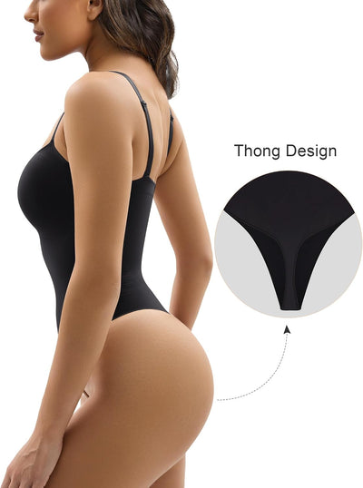 YIANNA Shapewear for Women Tummy Control Seamless Bodysuit Waist Shaping Body Shaper Thong or Brief