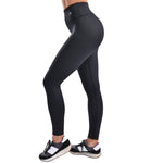 CompressionZ Women's Compression Leggings High Waisted Performance Shaping Gym, Pilates, Travel, Yoga, Workout Pants Black Small