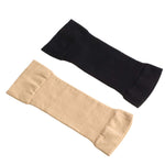 WILLBOND 4 Pairs Slimming Arm Shaper Sleeve for Women Men Upper Flabby Arm Sleeve for Slimming Sun Protection Tattoo Cover up(Black and Nude Color)