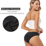 Wealurre Seamless Underwear Invisible Bikini No Show Nylon Spandex Women Panties(826m 1+2)