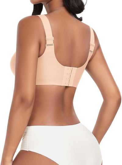 Womens Wireless Jelly Bras Plus Size No Underwire Seamless Full Coverage Comfortable Everyday Bra with Medium Support