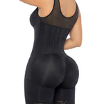 YIANNA Overbust Fajas Colombianas Moldeadoras Shapewear for Women Tummy Control Full Body Shaper Girdles Post Surgery Compression Garment,YA7366-Black-L