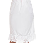 MANCYFIT Half Slip for Women Under Dresses Skirt Extenders with Lace Trim Non Cling Underskirts White 3X-Large