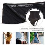 Werena Tummy Control Thong Shapewear for Women Seamless Shaping Novelty Thong Panties Body Shaper Underwear(02# Black-no boning,Large)