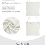 SUUKSESS Women Summer Y2K Going Out Crop Tops Sexy Square Neck Tank Top Casual Sleeveless Basic Camisole Shirts (White, S)